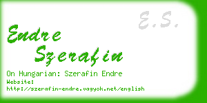 endre szerafin business card